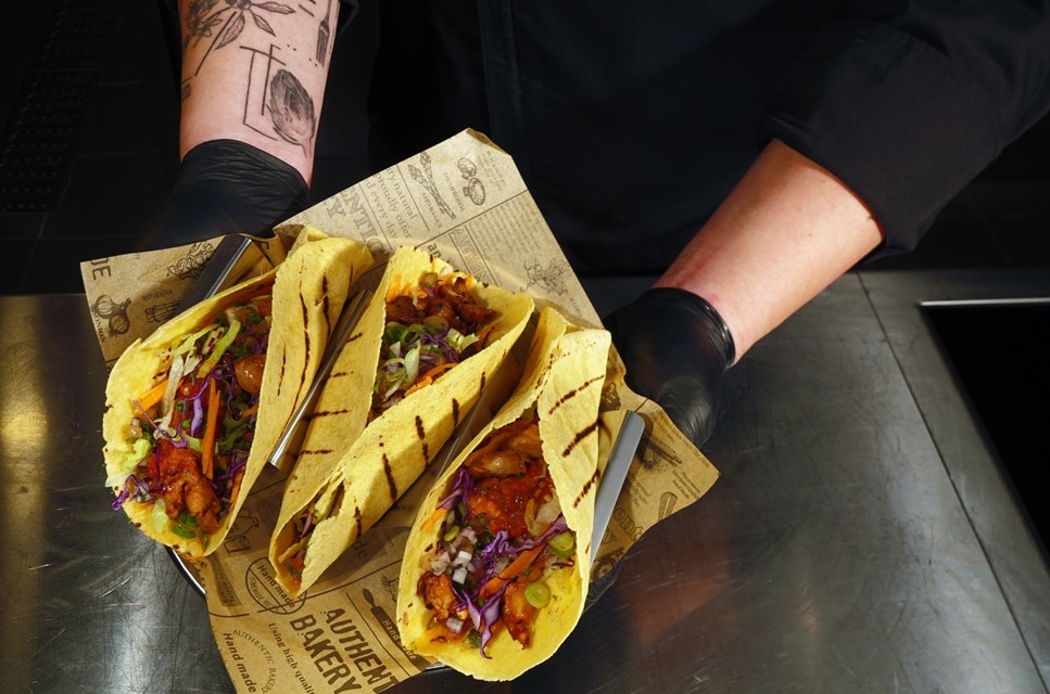 Grilled Soft Tacos with Sambal Tomato Grilled Soft Tacos with Sambal Tomato
